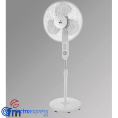 VENTILADOR FM P-420 BASE REDONDA 40CM TEMPORIZADOR SILENCIOSO BLANCO