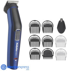 BARBERO BABYLISS 7255PE MULTIUSO 10 EN 1 AZUL INCLUYE CORTAPELOS NARIZOREJAS