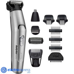 MULTIBARBERO BABYLISS MT861E JAPANESE STEEL 12 EN 1 COLOR SILVER CUERPO Y CARA