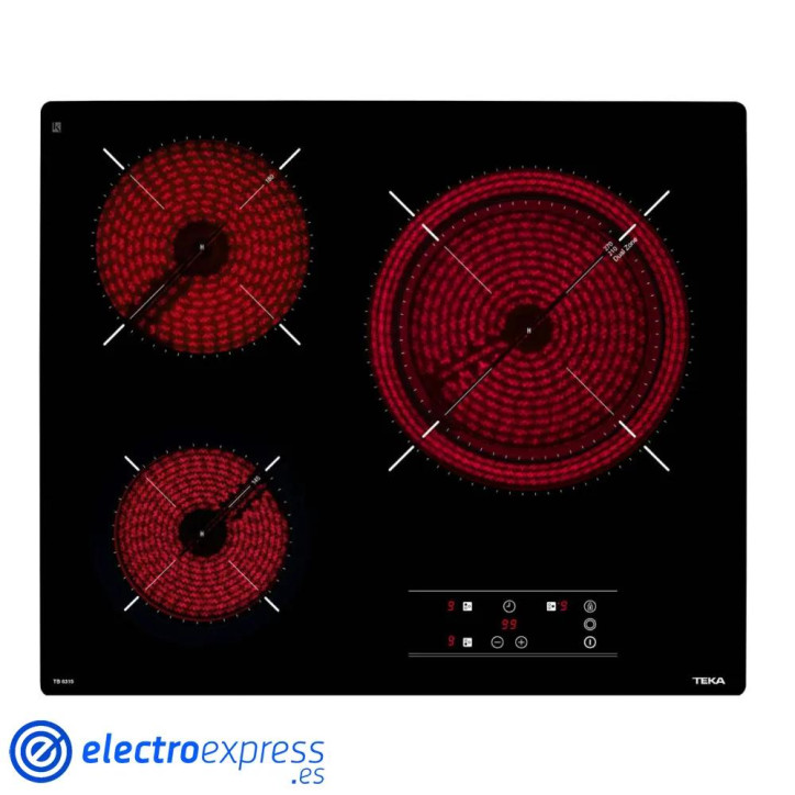 VITROCERAMICA INDEPENDIENTE TEKA TB6315 3FUEGOS FILO REDONDEADO 60X51 VITROCERAMICA INDEPENDIENTE TEKA TB6315 3FUEGOS FILO REDONDEADO 60X51