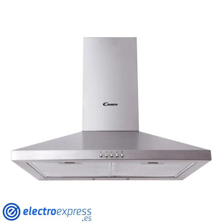 CAMPANA DECORATIVA CANDY CCE1161XGG 60CM INOX FILTRO INCLUIDO TIPO PIRAMIDE