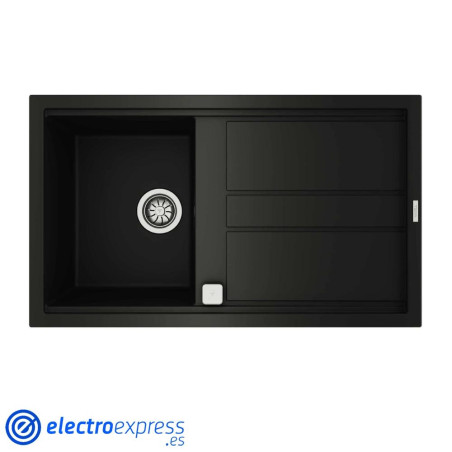 FREGADERO TEKA NOVA 45B-TG 1CUBETA 1ESCURRIDOR NEGRO TEGRANITE