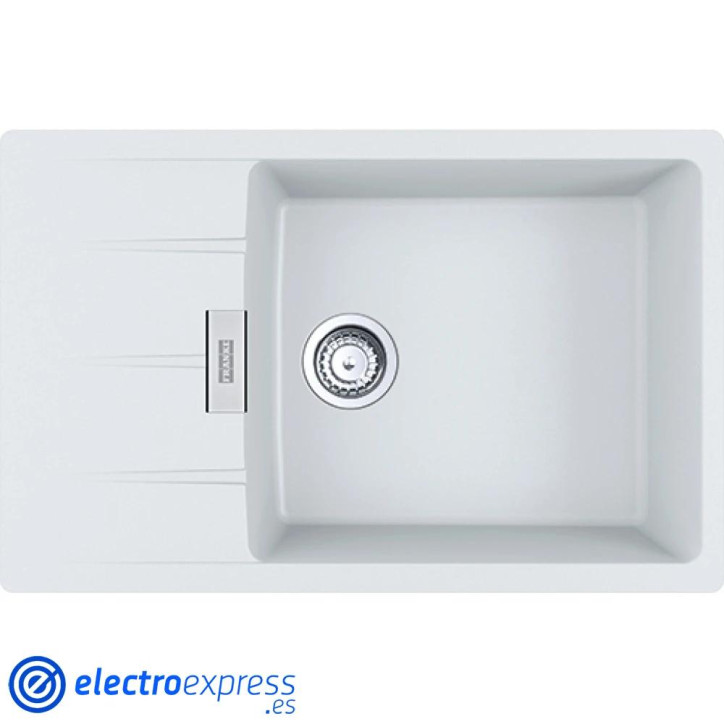 FREGADERO FRANKE CNG 611211-78XL BLANCO POLAR 1 CUBETA 1 ESCURRIDOR
