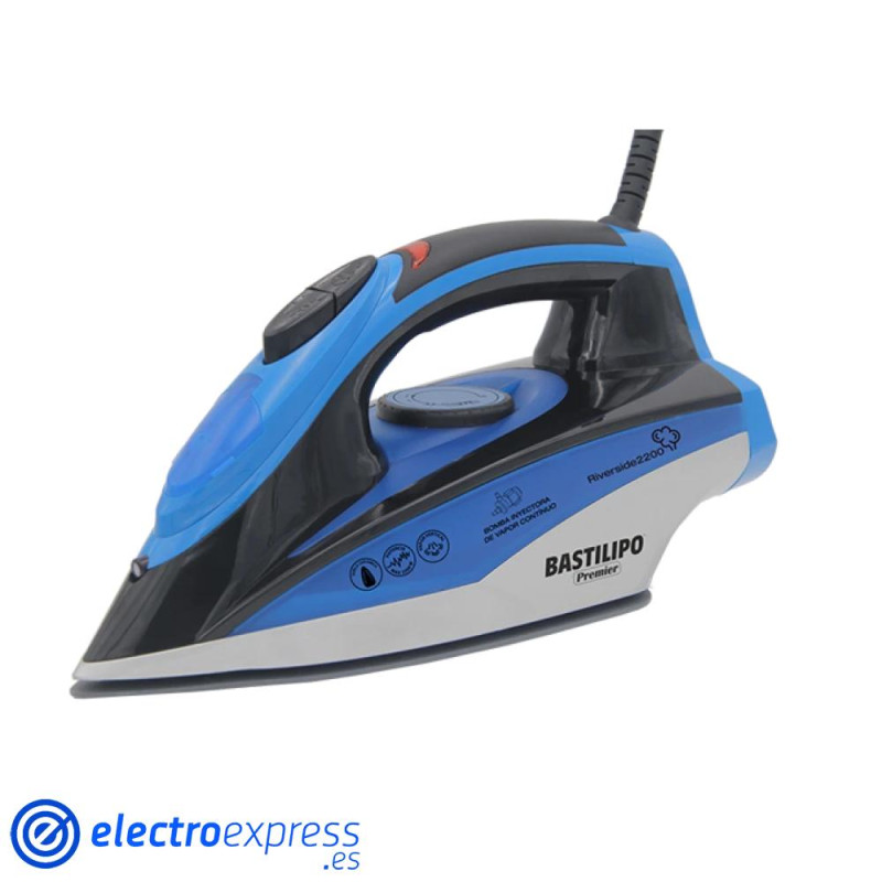 PLANCHA VAPOR BASTILIPO RIVERSIDE 2200WATIOS CON BOMBA INYECTORA DE VAPOR 330ML DEPOSITO