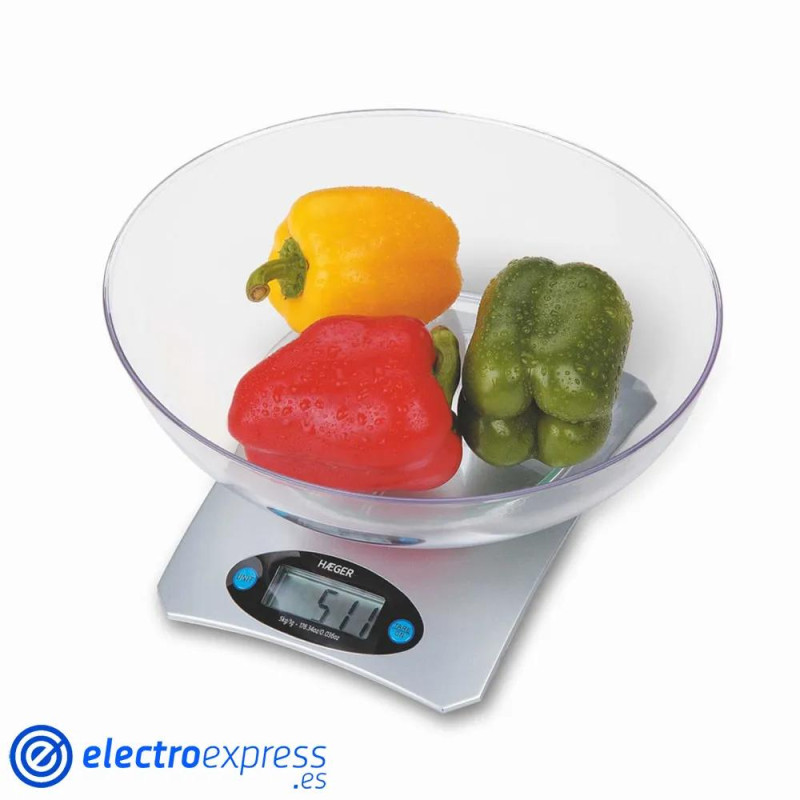 PESO-COCINA HAEGER KS05B SANTINI LCD CON BOL