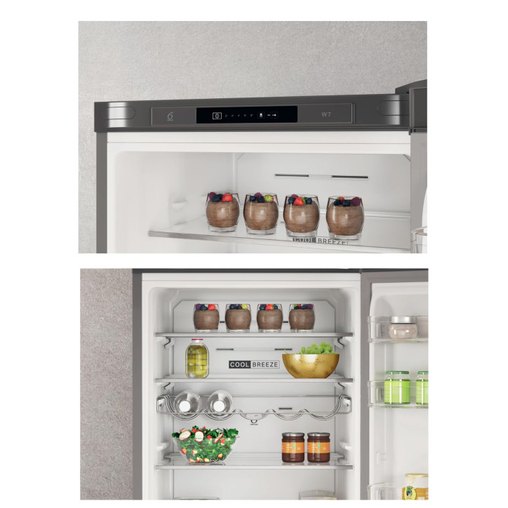 COMBI WHIRLPOOL W7X92IOX 200X60 INOX CLASIFICACION ENERGETICA  E  NO FROST