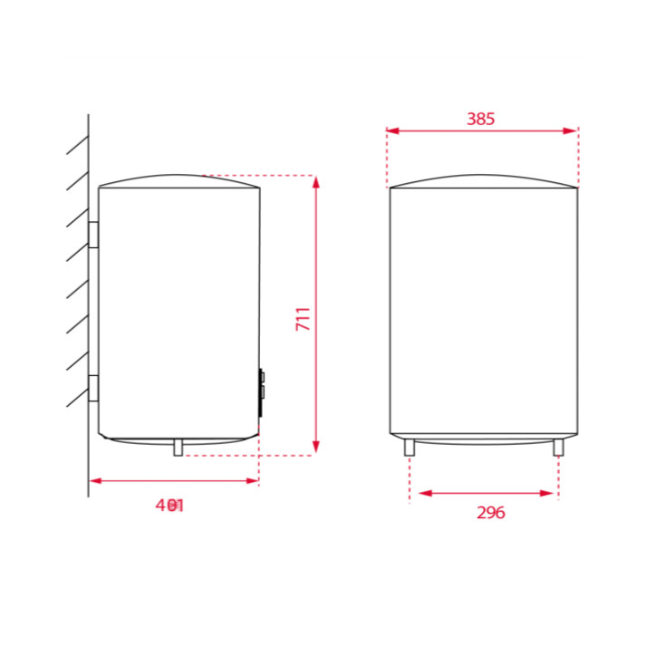 TERMO TEKA EWH 50 DHH 50LITROS VERTICALHORIZONTAL