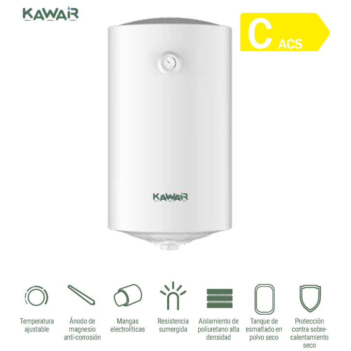 TERMO KAWAIR KW-TV-50EROS 50L VERTICAL CLASE  C
