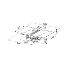 VITROCERAMICA CAMPANA MEPAMSA INDU MAX X83 RECIRCULACION 4INDUCCION 83CMS