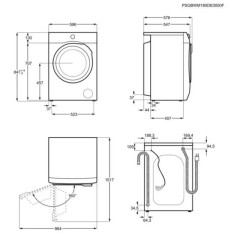 LAVADORA A.E.G. LFA5I82WRE 8/KG 1200/RPM FONDO REDUCIDO 54 CM CLASE  A