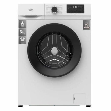 LAVADORA VOK EVW-6BAWL21 6/KG CLASIFICACION ENERGERTIA  A  MOTOR INVERTE FUNCION VAPOR