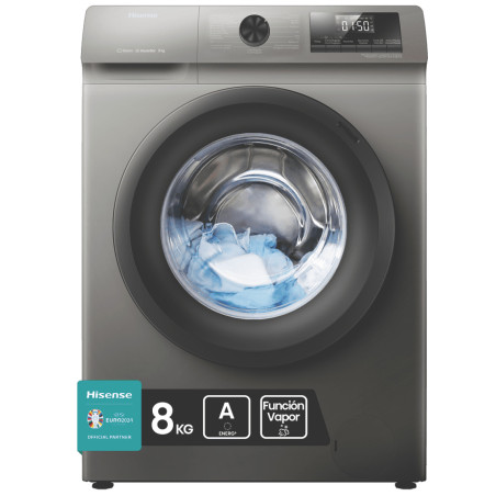 LAVADORA HISENSE WFQP9014EVM 9/KG 1400/RPM INVERTE FUNCION VAPOR  C