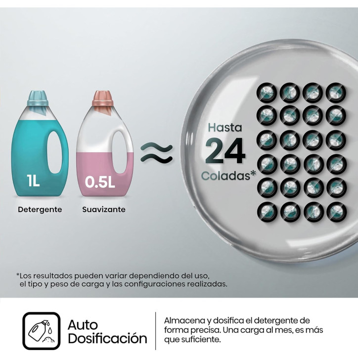 LAVADORA HISENSE WF3S9043BW3 9KG 1400RPM CLASE  A  FUNCION VAPOR
