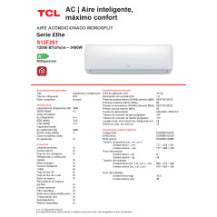 SPLIT TCL S12F2S1 3000FRIG ELITE A 12K WIFI INTEGRADO